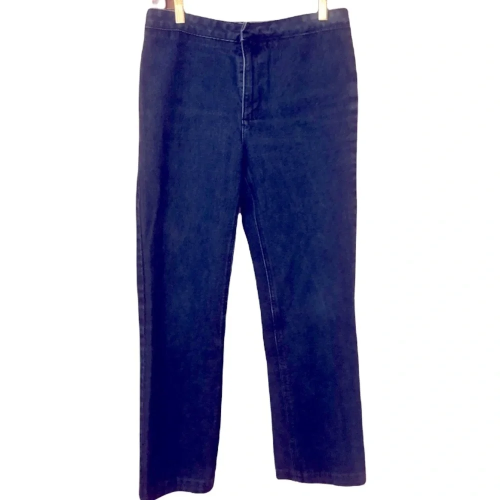 Jcrew enjoy straight leg blue jeans trouser style denim casual chic basic preppy